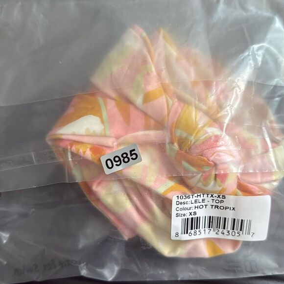 Stone Fox Swim Floral Bandeau Bikini Top XS - Picture 2 of 5